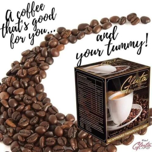 Gluta Lipo Lemon Coffee instant coffee drink with lemon flavor for a refreshing and energizing taste