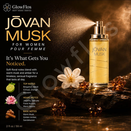 Jovan Musk for Women 59 ml cologne concentrate spray bottle with citrus jasmine and amber notes