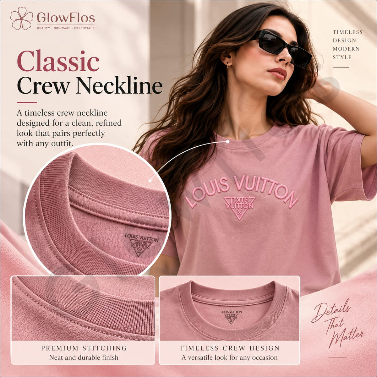 Louis Vuitton Embossed Logo Crewneck T-Shirt