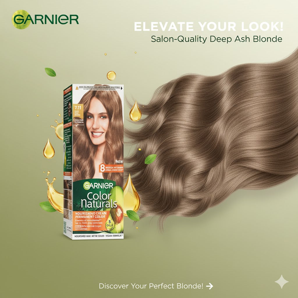 Garnier Hair Color 7.11 Deep Ash Blonde