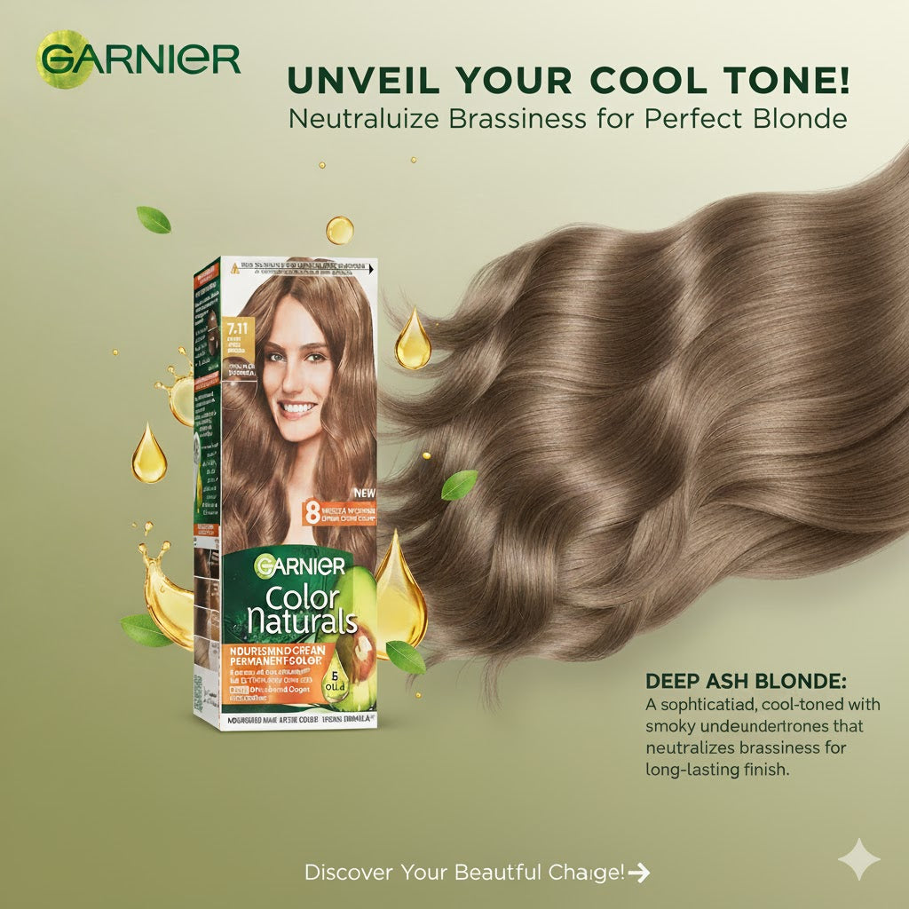 Garnier Hair Color 7.11 Deep Ash Blonde