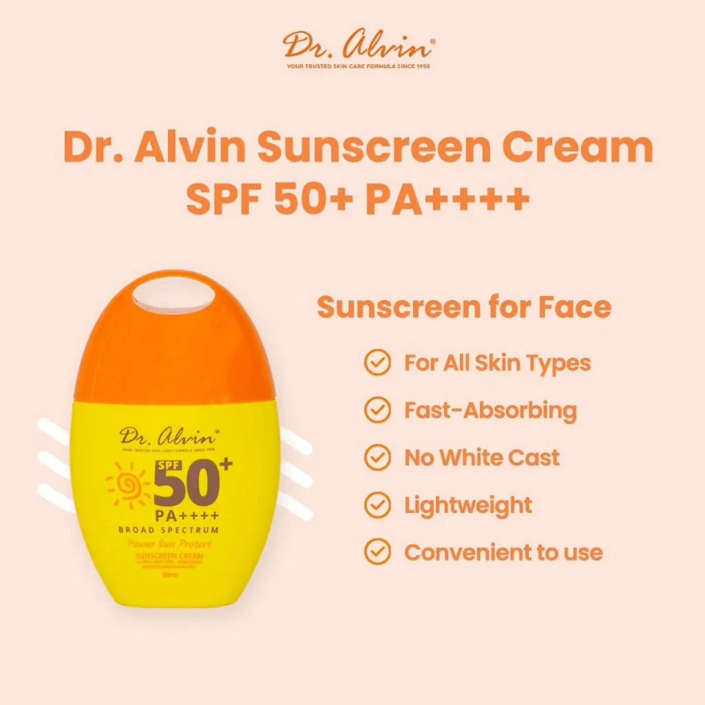 Non-greasy lightweight cream texture of Dr Alvin Sunscreen Egg SPF 50 face sunblock