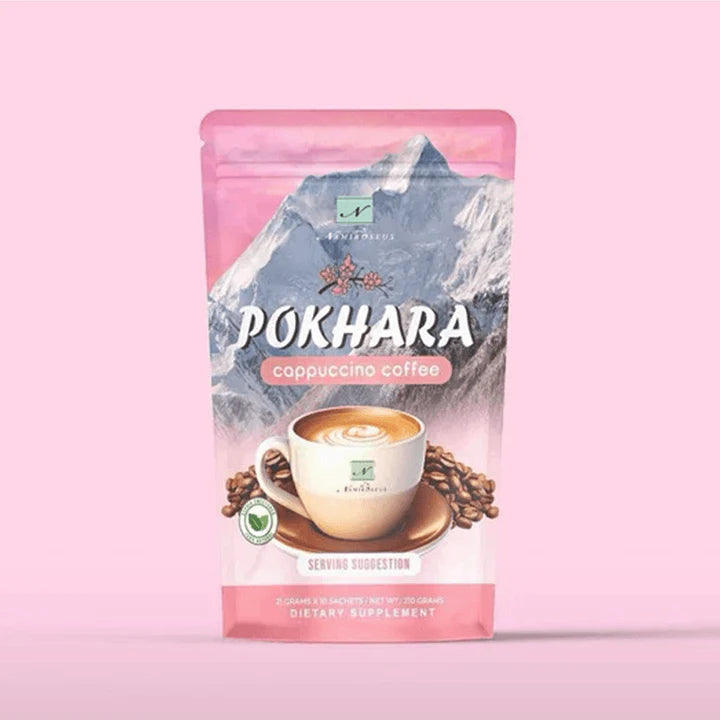 Pokhara Cappuccino Coffee instant coffee mix with rich creamy foam and smooth coffee flavor