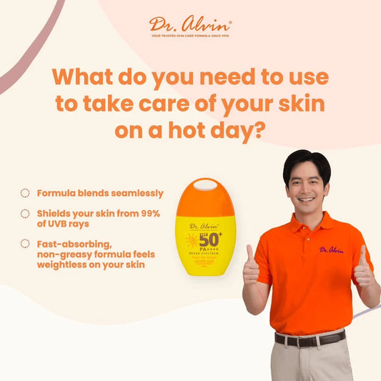 Non-greasy lightweight cream texture of Dr Alvin Sunscreen Egg SPF 50 face sunblock