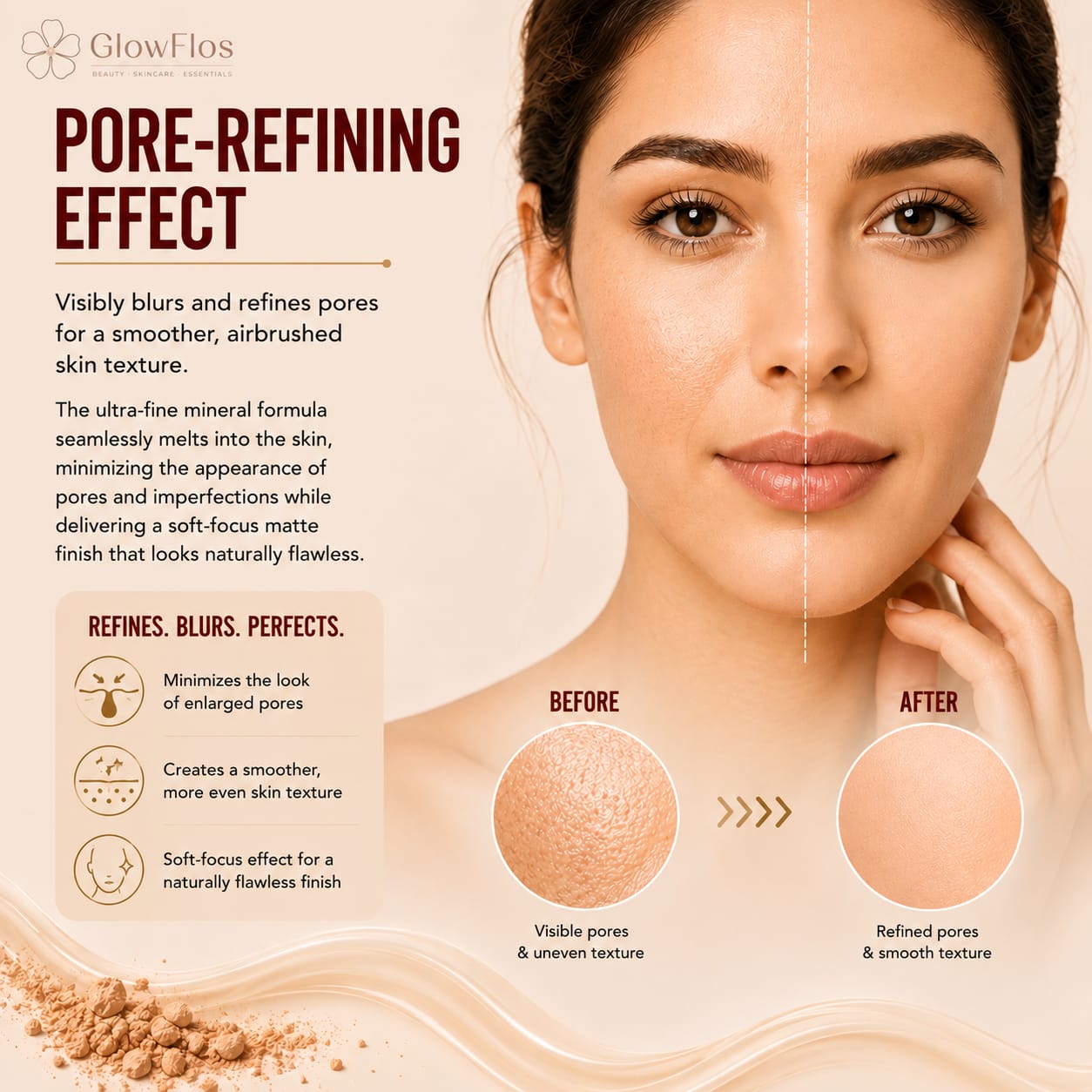 Party Queen Extreme Control Lasting Silk UV Mineral Compact Powder open with mirror and packaging box in shade No. 05 Beige.