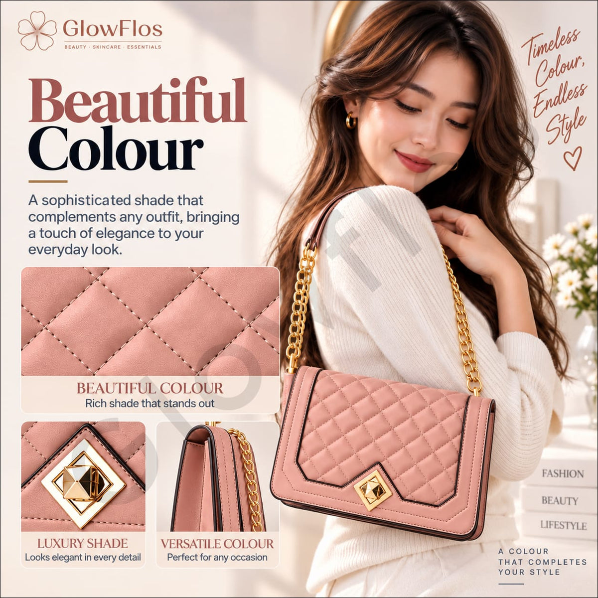 Elegance Quilted Chain Shoulder Bag