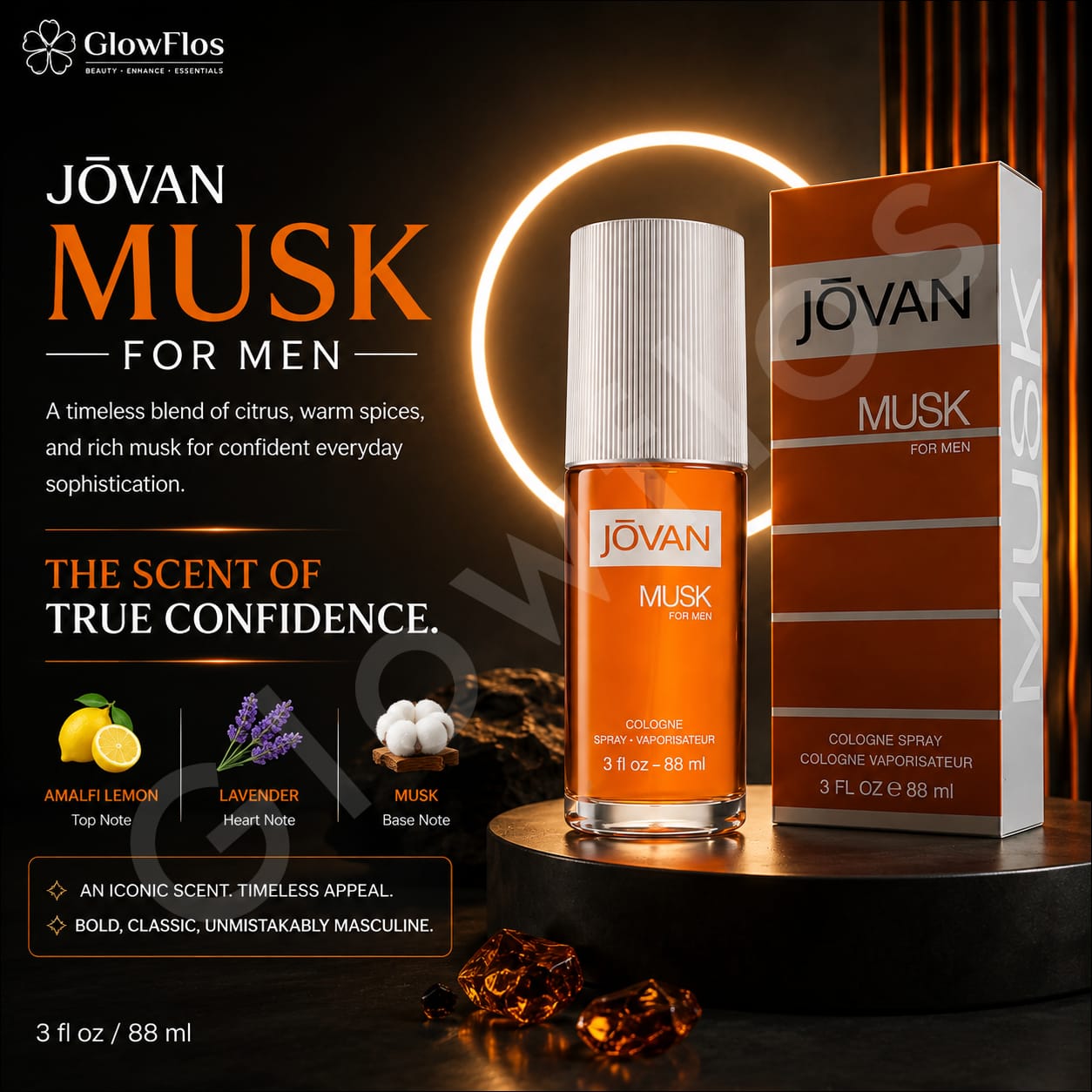 Jovan Musk for Men classic cologne fragrance spray