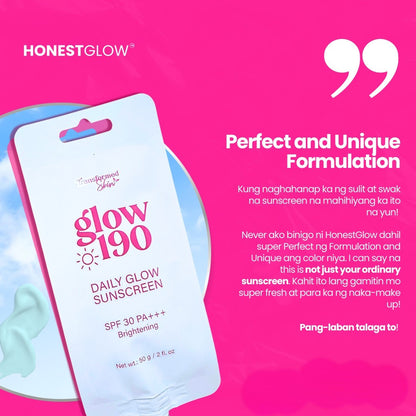 Honest glow 190 Daily glow Sunscreen