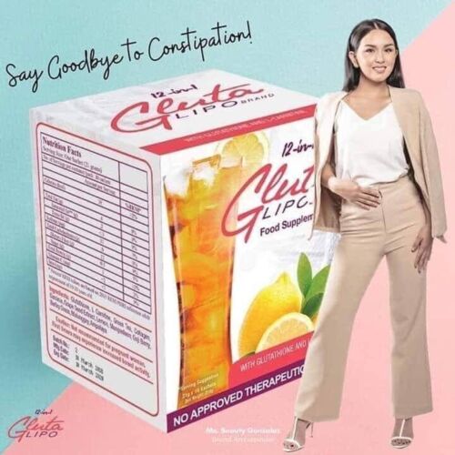 Gluta Lipo Lemon Juice drink with lemon flavor for refreshing taste and daily wellness support