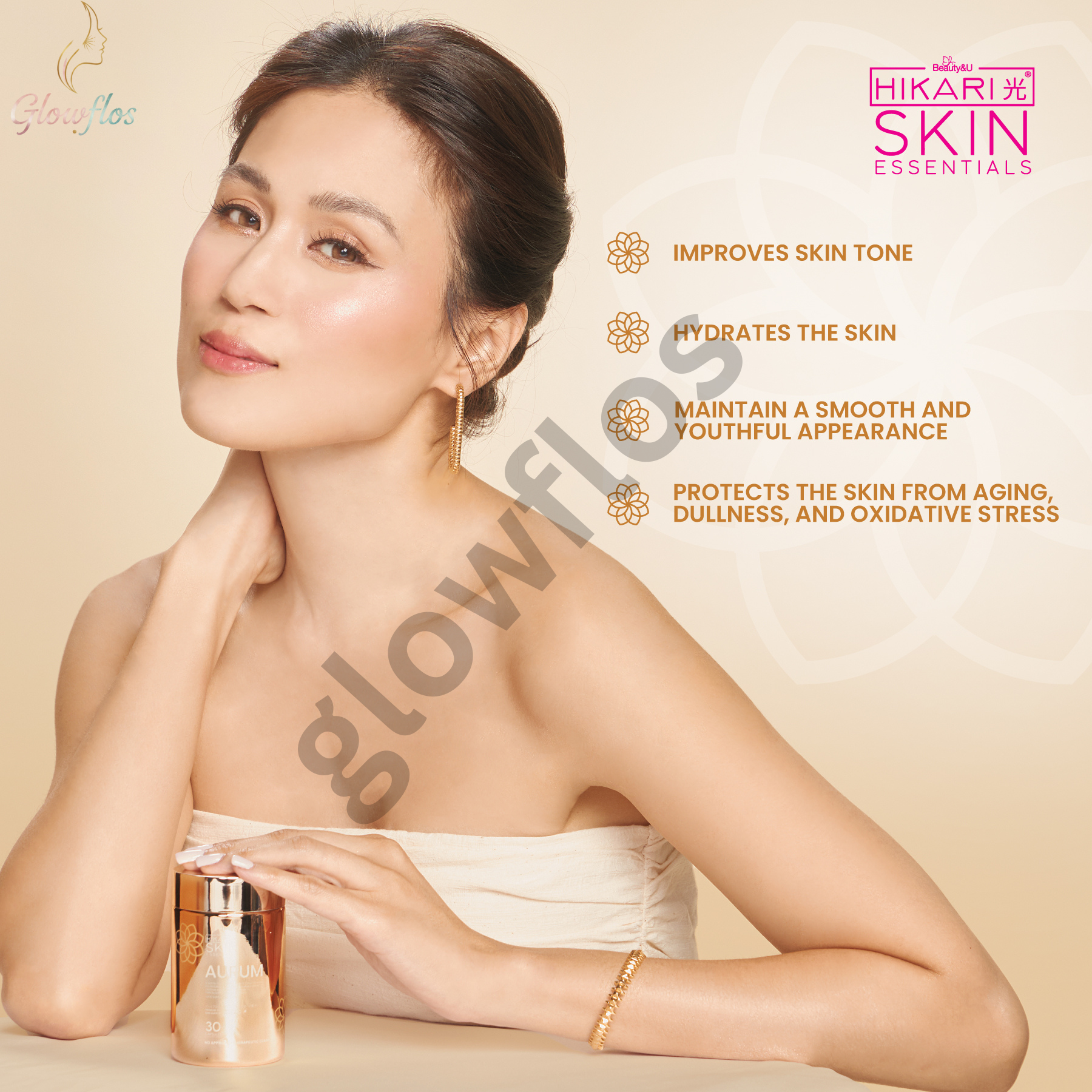 “Luxury Hikari Aurum Glutathione product for bright, smooth, healthy skin”