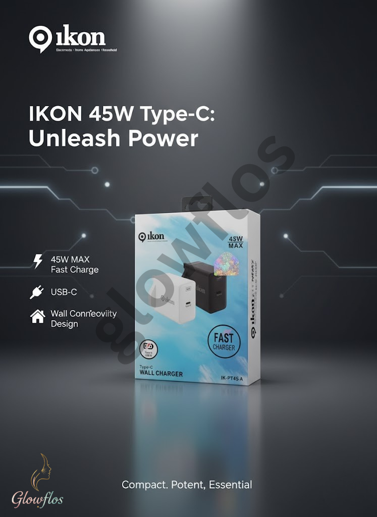 Ikon Fast Adapter Charger TypC - IKPT45 (45W)