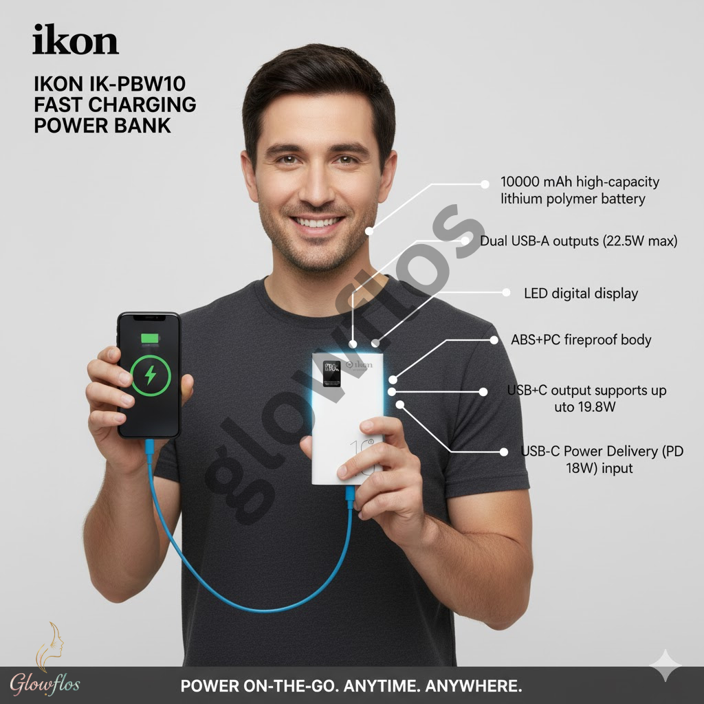 Ikon Power Bank 10000 mAh Ik-PBW10