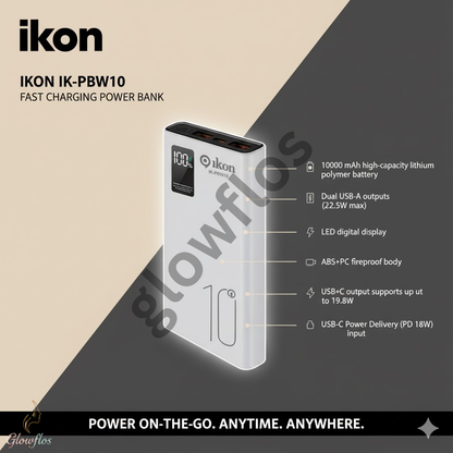 Ikon Power Bank 10000 mAh Ik-PBW10