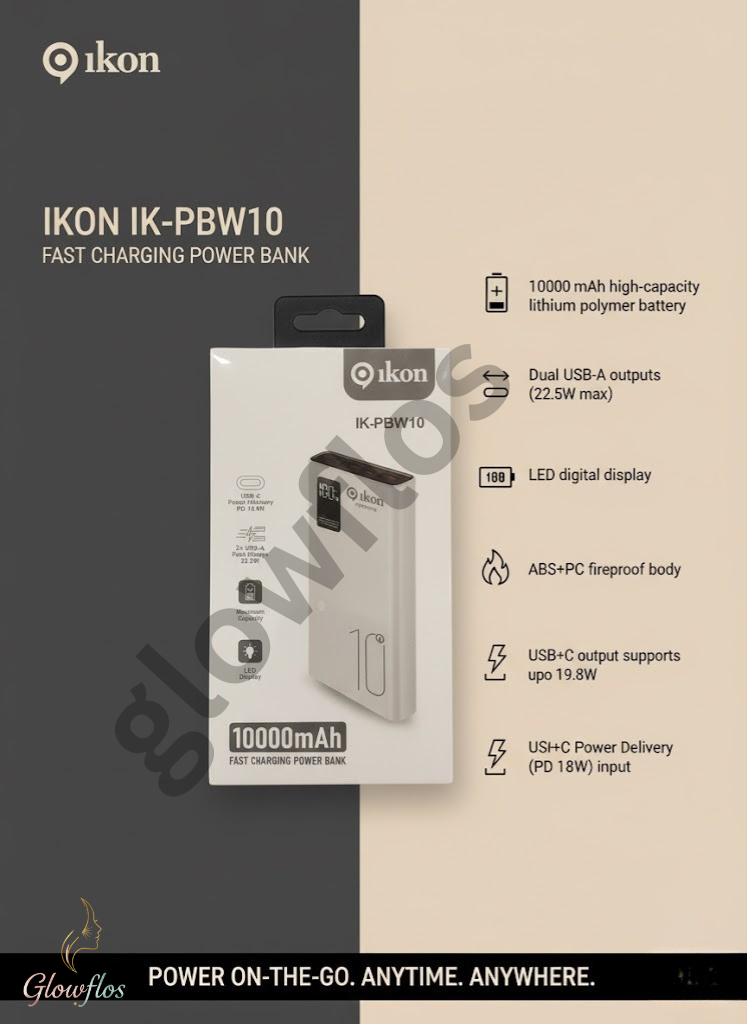 Ikon Power Bank 10000 mAh Ik-PBW10