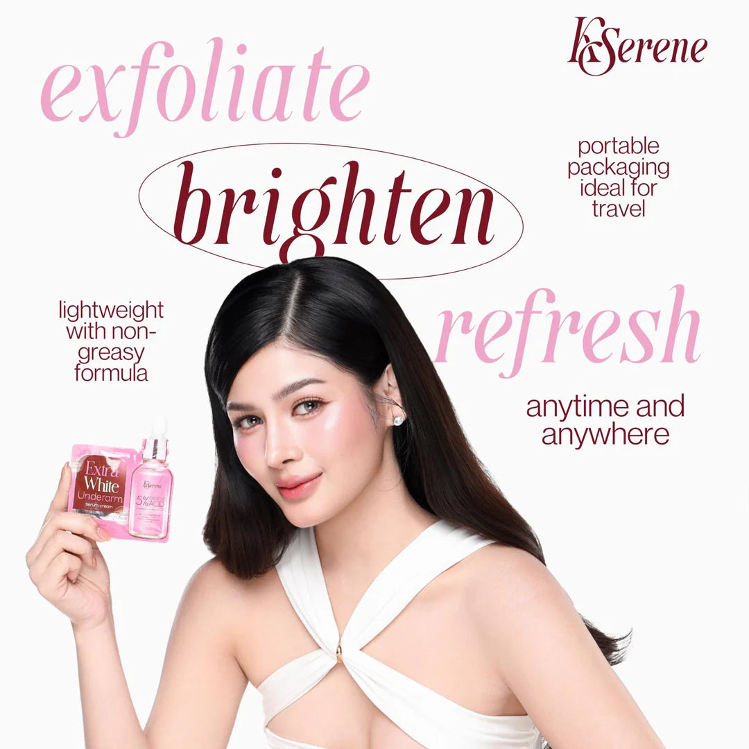 Kserene Extra White Underarm Serum Cream for bright, smooth, and hydrated underarms