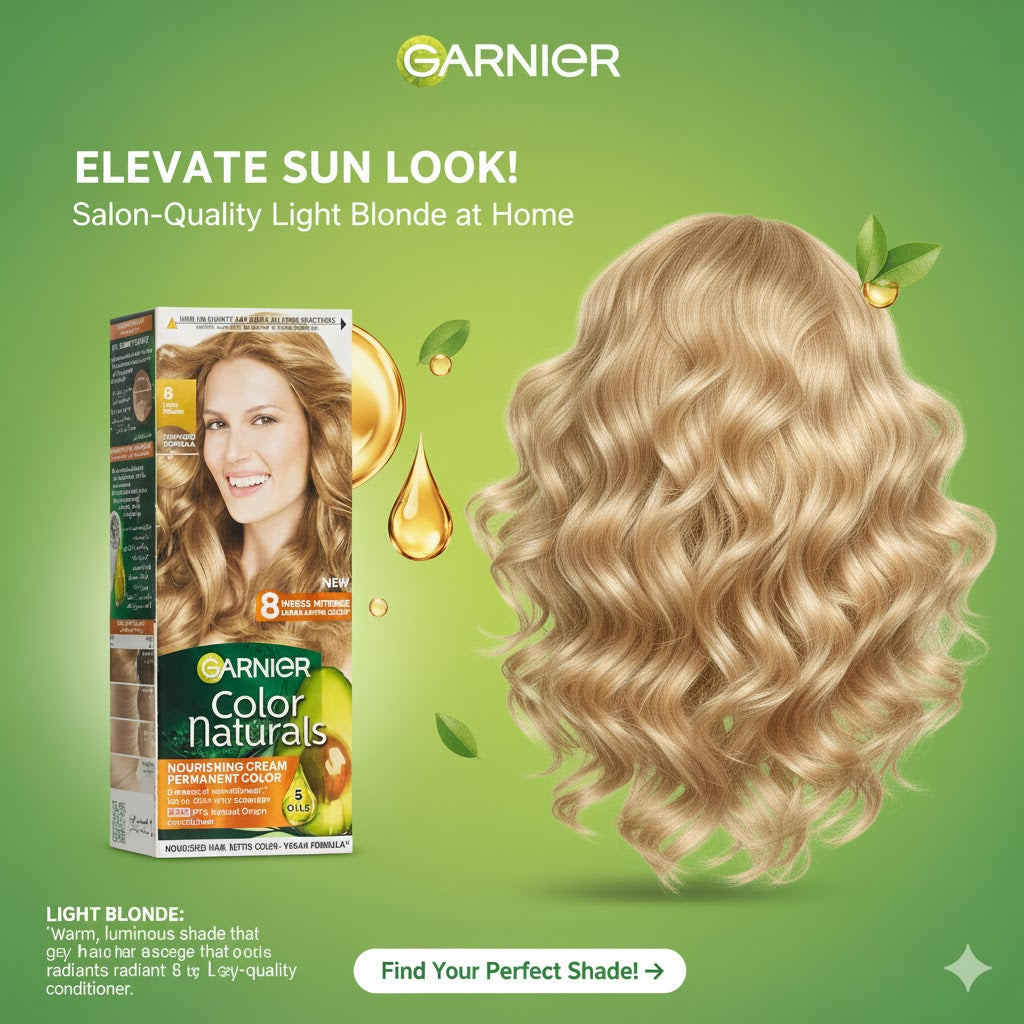 Garnier Hair Color 8 Light Blonde