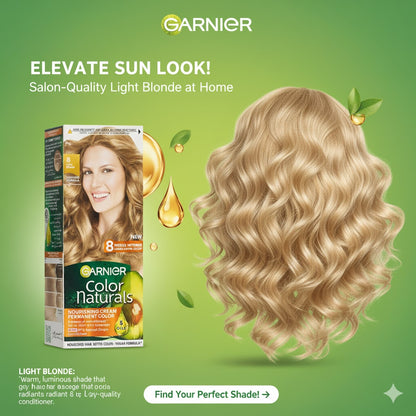 Garnier Hair Color 8 Light Blonde