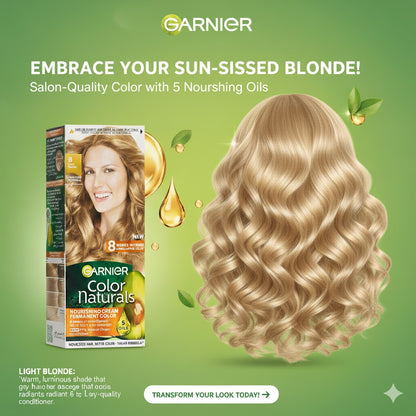 Garnier Hair Color 8 Light Blonde