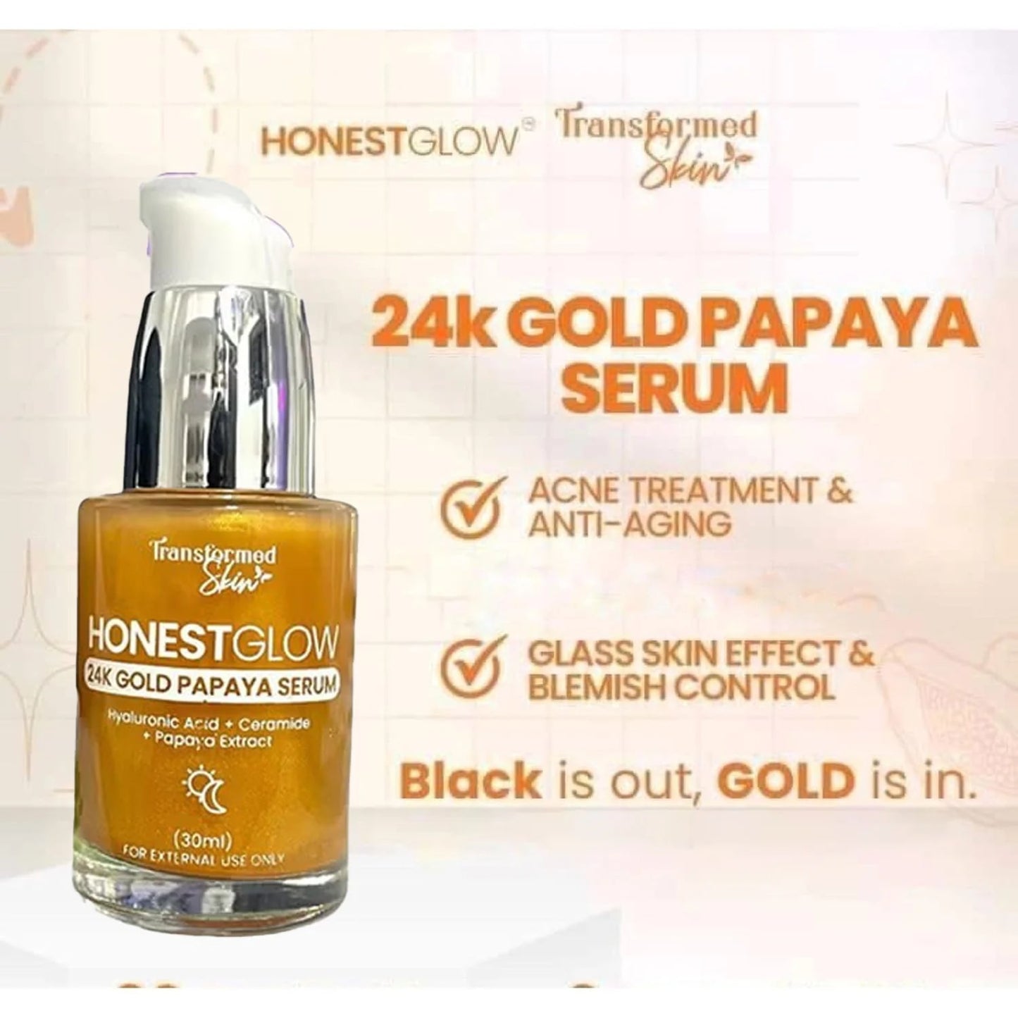Honest glow 24k Gold Papaya Serum