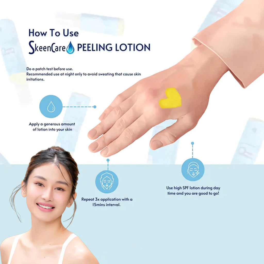 Skeencare Peeling Lotion exfoliating body lotion for smoother, softer, and brighter-looking