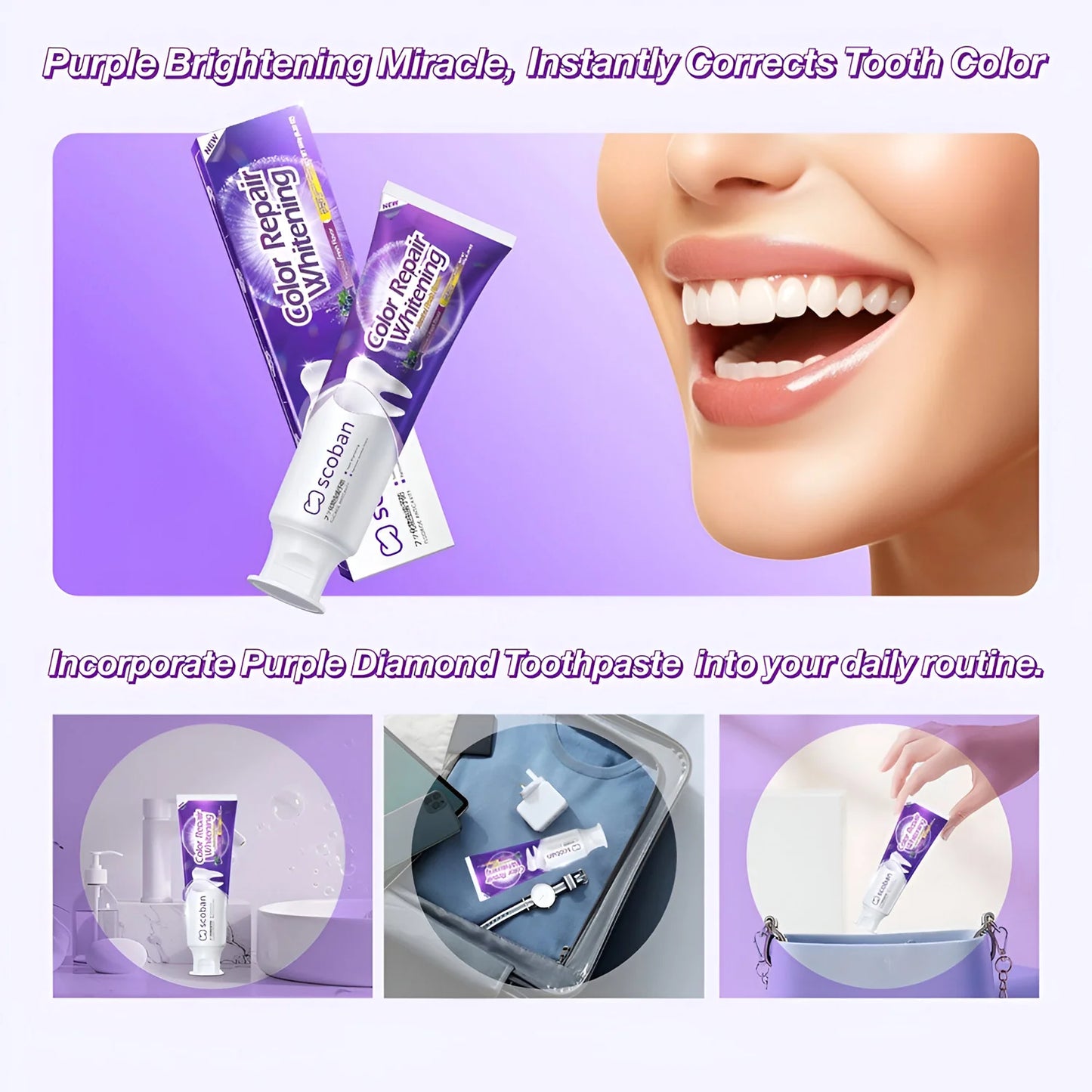 Scoban purple toothpaste