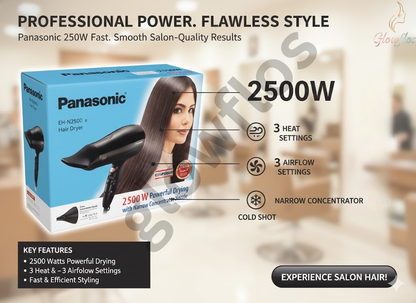 "Panasonic Hair Dryer EH-N2500 K685 professional fast-drying powerful hair dryer"