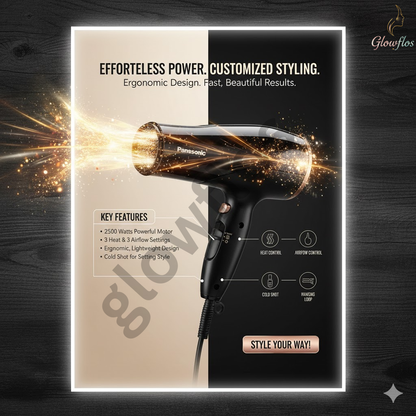 "Panasonic Hair Dryer EH-N2500 K685 professional fast-drying powerful hair dryer"