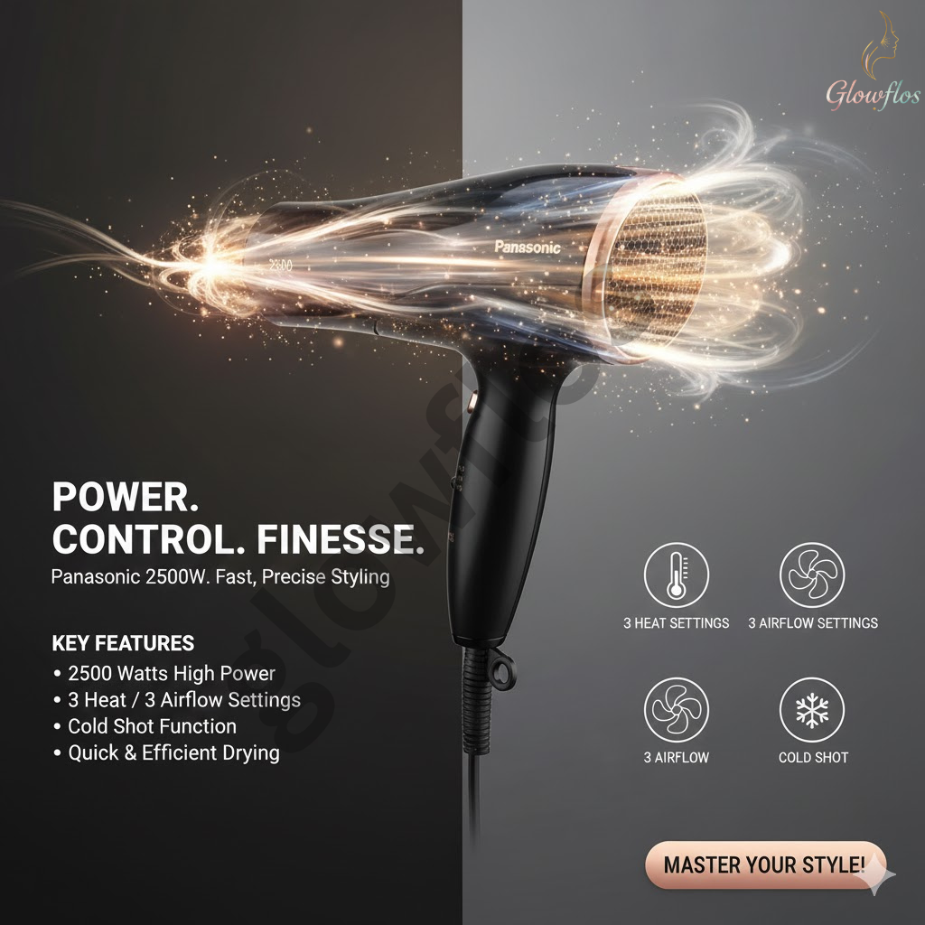"Panasonic Hair Dryer EH-N2500 K685 professional fast-drying powerful hair dryer"