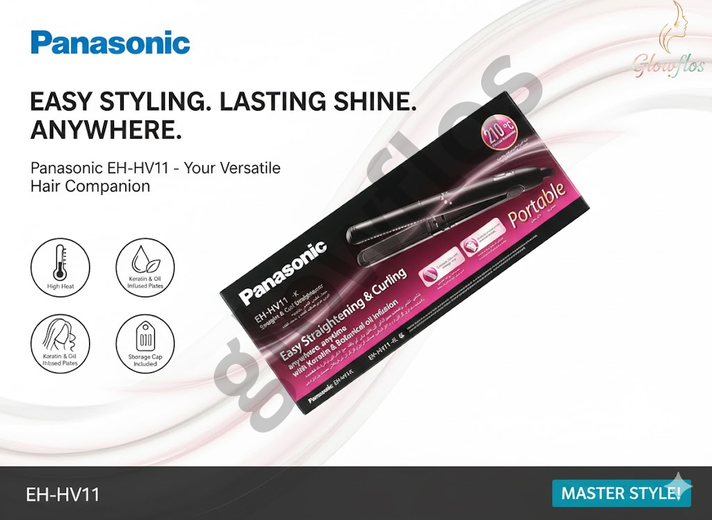 "Panasonic EH-HV11 compact hair straightener portable mini straightener for smooth styling"