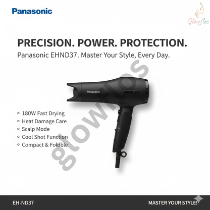 "Panasonic Hair Dryer EH-ND37 1800W powerful fast-drying hair dryer with heat protection"