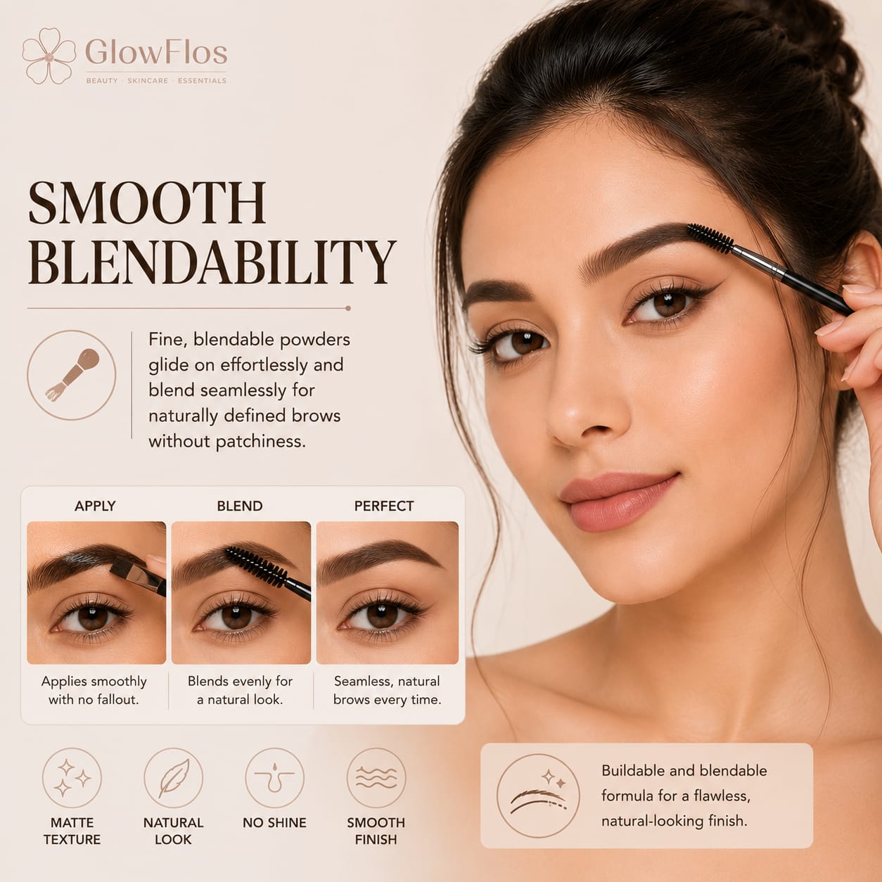 Party Queen Brow Powder Set compact palette featuring shades 02 Medium Brown and Dark Brown with outer packaging box.