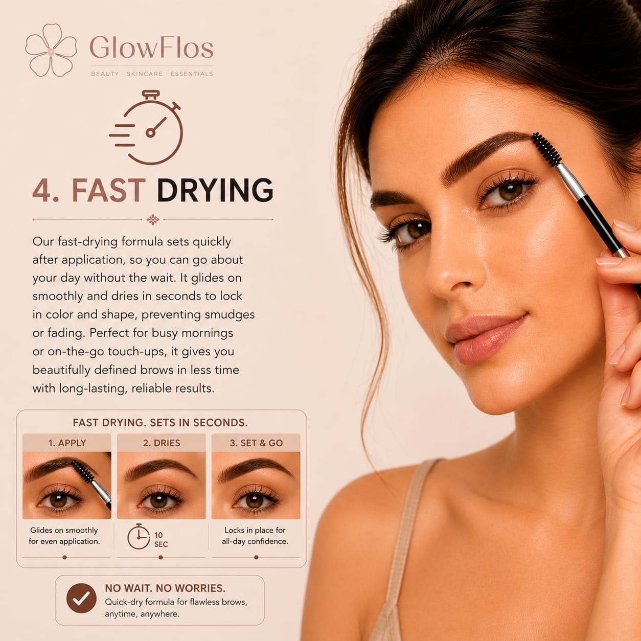 Party Queen Eyebrow Gel and Tinted Brow Pomade blister pack in shade 02 Medium Brown showing the jar and dual-ended brush