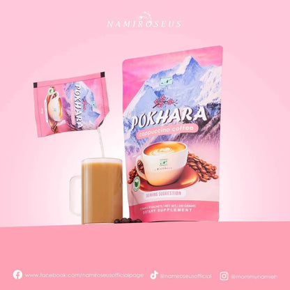 Pokhara Cappuccino Coffee instant coffee mix with rich creamy foam and smooth coffee flavor
