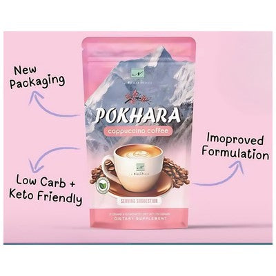 Pokhara Cappuccino Coffee instant coffee mix with rich creamy foam and smooth coffee flavor