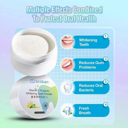 Scoban Vitamin C Probiotic Whitening Tooth Powder