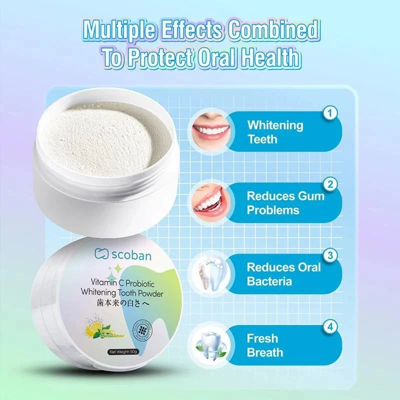 Scoban Vitamin C Probiotic Whitening Tooth Powder