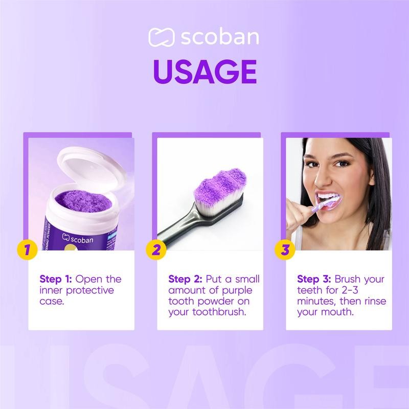 Scoban Purple Tooth Whitening Powder