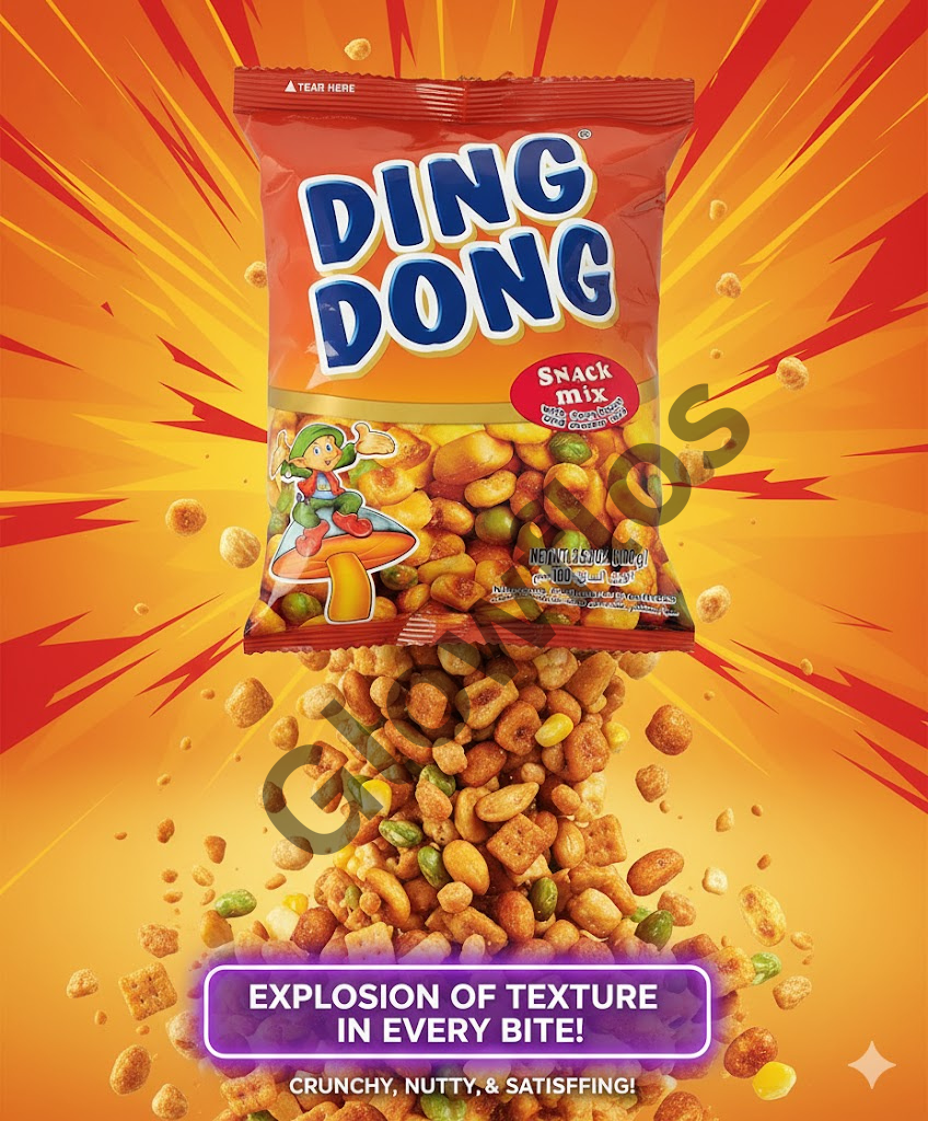 Ding Dong snack with fava beans and cracker nuts