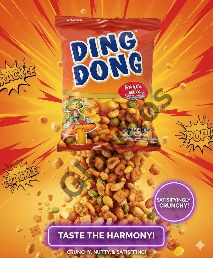 Ding Dong snack with fava beans and cracker nuts