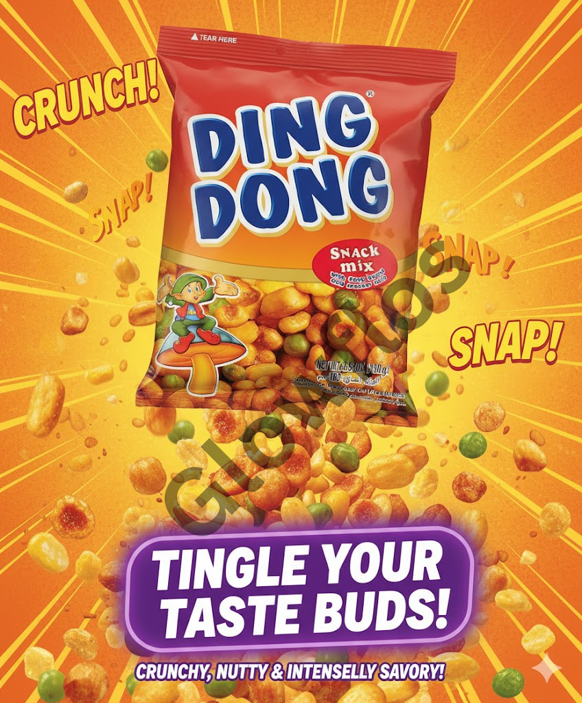 Ding Dong snack with fava beans and cracker nuts