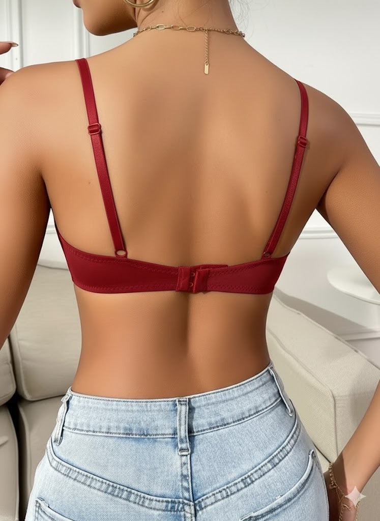 Seamless Floral Lace Underwire Bra