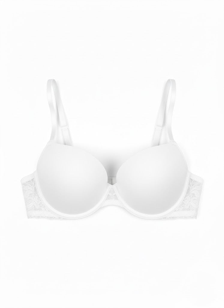Solid Seamless Floral Lace Underwire Bra